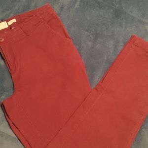 Burgundy chino pants size 6
